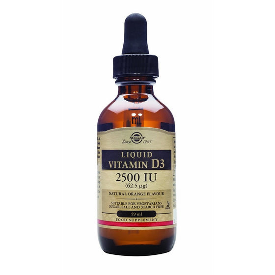 Solgar Liquid Vitamin D3 (Cholecalciferol) 5000 IU, Natural Orange Flavor, 2 oz