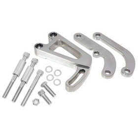 1963-87 CHEVY SMALL BLOCK POWER STEERING BRACKET SET (LWP) - POLISHED