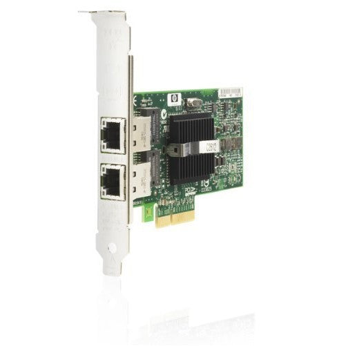 HP 412651-001 NC360T dual port Gigabit Ethernet adapter board - Has two external RJ45 10/100/1000Mb ports - Requires one low profile (or full height) x4 PCIe slot