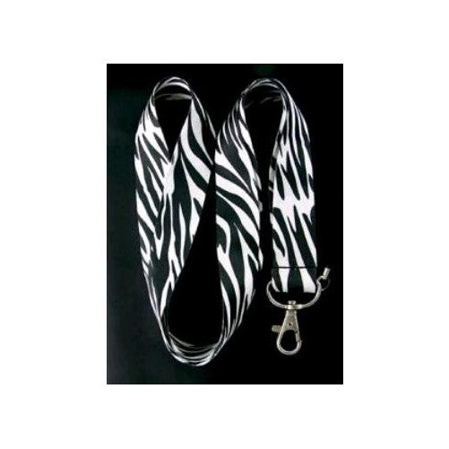 Zebra Black/White Lanyard keychain holder 25mm x 48cm