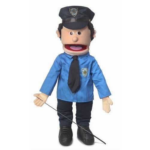 25" Policeman, Peach Male, Full Body, Ventriloquist Style Puppet