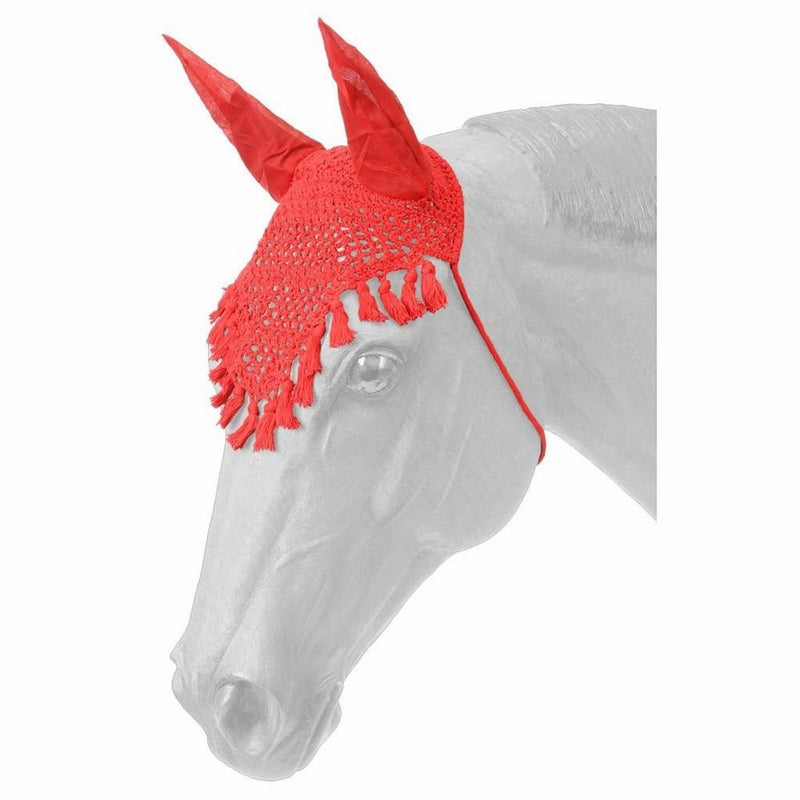 Intrepid International Basic Crochet Fringe Fly Veil Red