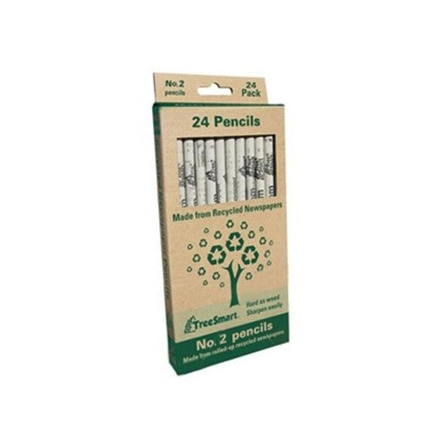 Recycled Newspaper Pencils - Set of 24