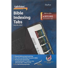Tabbies Reflections of You Series Bible Indexing Tabs, Old & New Testaments, 90 Tabs - 66 Books, 11 Ref, 6 Per, 7 Write-on, Coffee House Palette (58361)