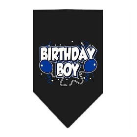 Mirage Pet Products Birthday Boy Screen Print Bandana for Pets, Large, Black