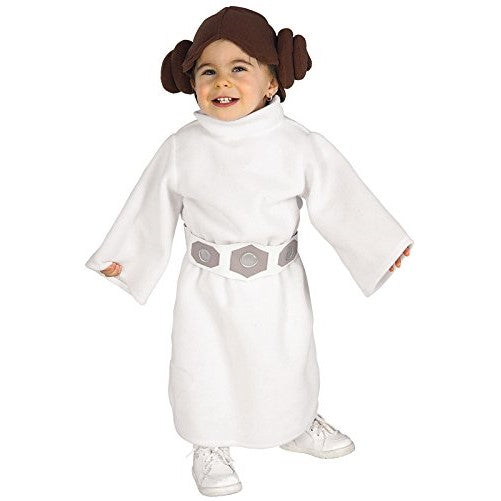 Star Wars Rubie's Princess Leia Romper, White, 1-2 years