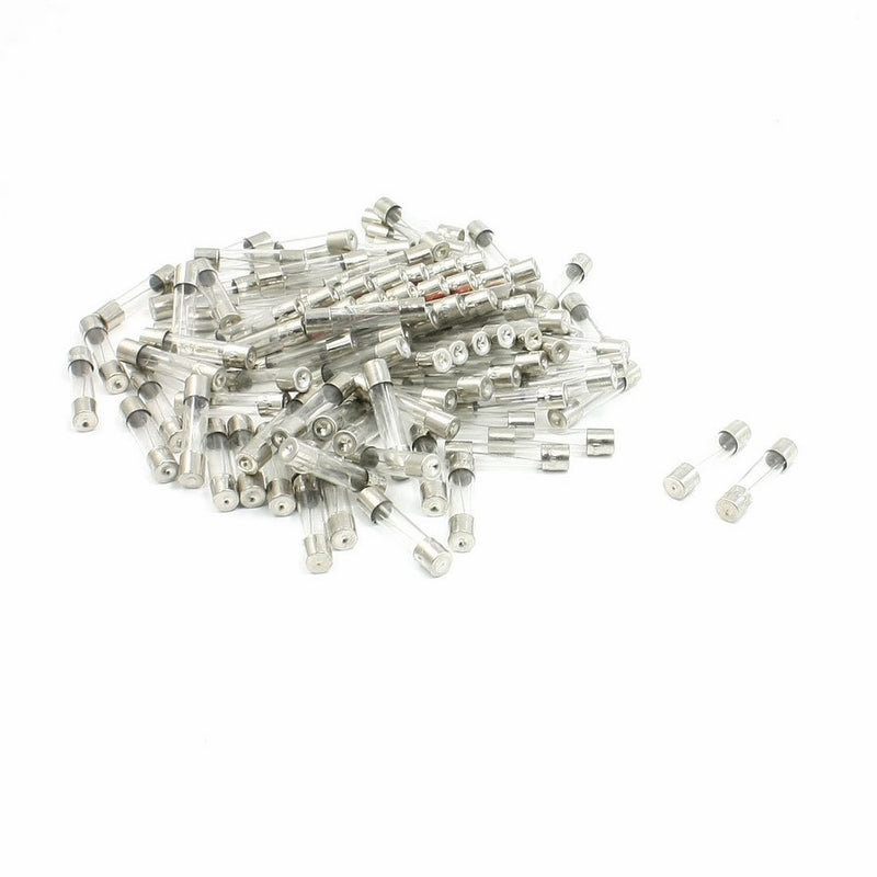 uxcell 100 Pcs 250 Volts 0.5Amp Fast Blow Type Glass Tube Fuses 5 x 20mm
