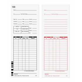 Lathem Universal Payroll/Job Time Cards, Double-Sided, for Lathem 7000E / 7500E Time Clocks, 100 Pack, E79-100