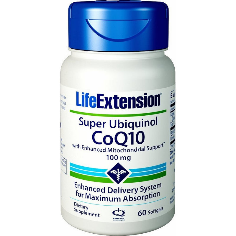 Life Extension Super Ubiquinol COQ10 with Enhanced Mitochondrial Support 100 mg 60 Softgels