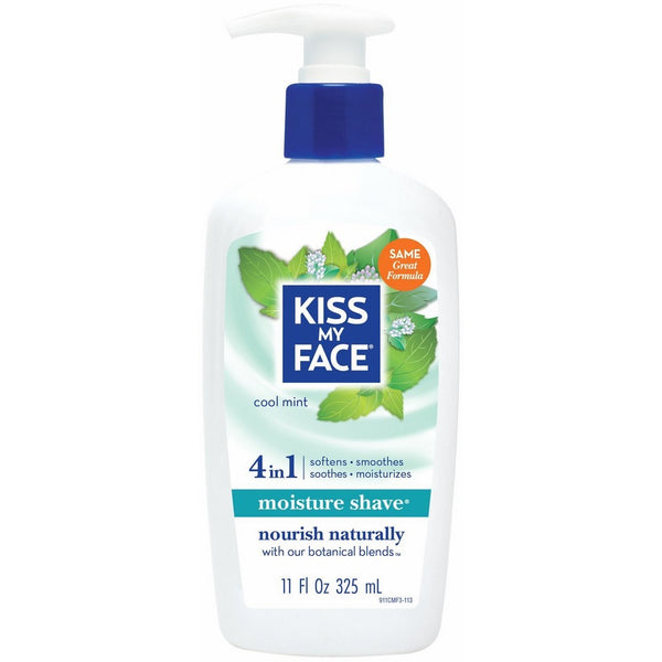 Kiss My Face 4-in-1 Moisture Shave, Cool Mint 11 oz