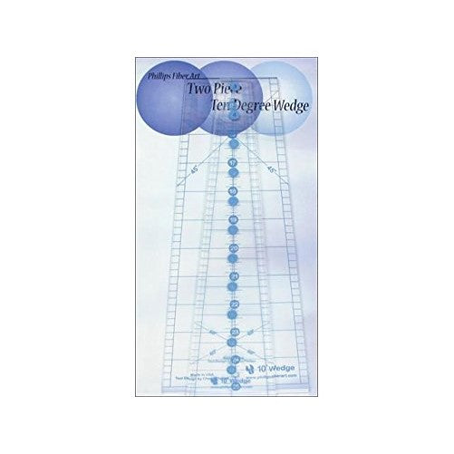 Phillips Fiber Art 2TDW Two Piece Ten Degree Wedge Ruler, Medium