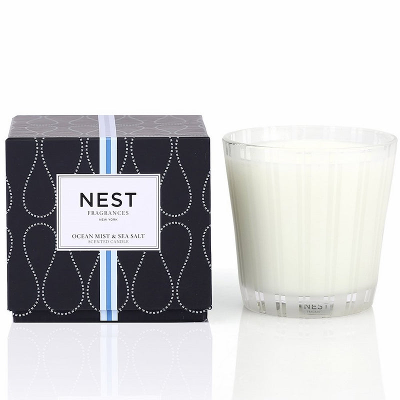 NEST Fragrances 3-Wick Candle- Ocean Mist & Sea Salt , 21.2 oz