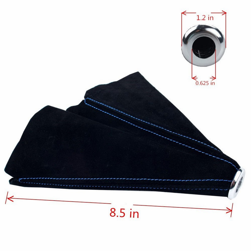 Jdm Suede Manual Shift Boot Black W/Blue Stitching