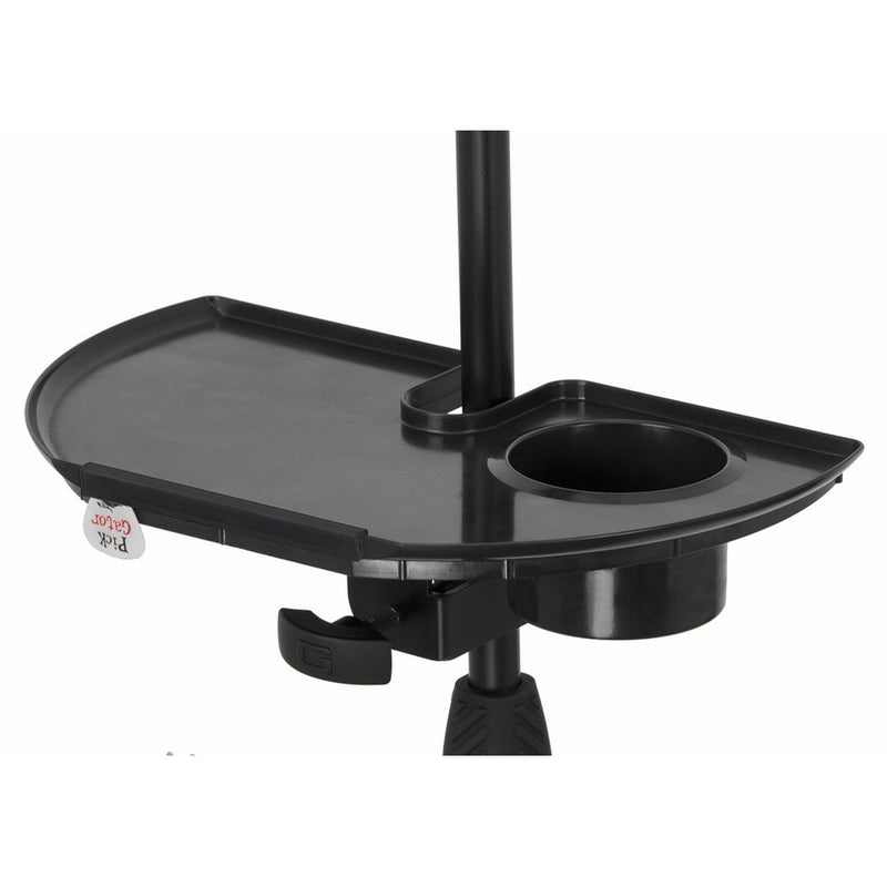 Gator Frameworks Microphone Stand Accessory Tray with Drink Holder and Guitar Pick Tab (GFW-MIC-ACCTRAY)