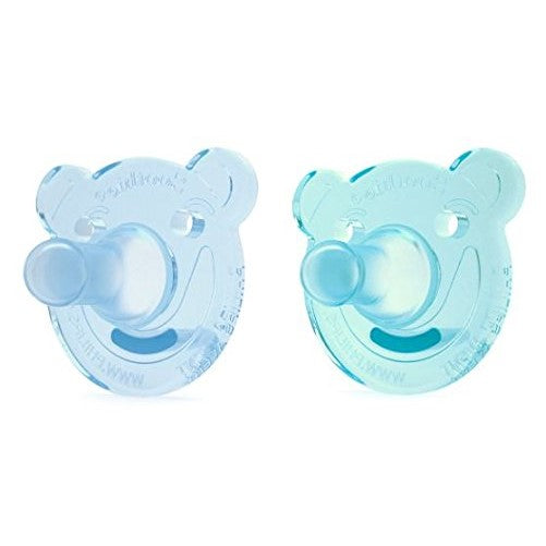 Philips Avent Soothie Pacifier, 0-3 months, Green/Blue, Bear Shape, 2 pack, SCF194/01