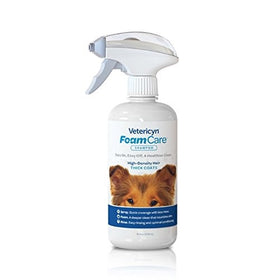 FoamCare Pet Shampoo for Thick Coats by Vetericyn | Promotes Healthy Skin and Coat - Hypoallergenic with Aloe - Cleans, Moisturizes, and Conditions – Instant Foam Shampoo – 16-ounce