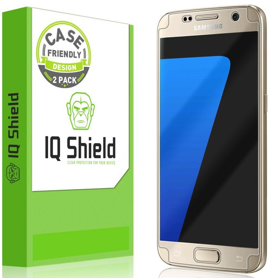 Galaxy S7 Screen Protector, IQ Shield LiQuidSkin (2-Pack Case Friendly) Full Coverage Screen Protector for Galaxy S7 HD Clear Anti-Bubble Film