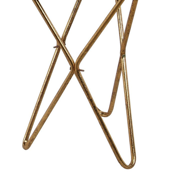 Round Mirror Stand with Metal Hairpin legs, Small, Gold