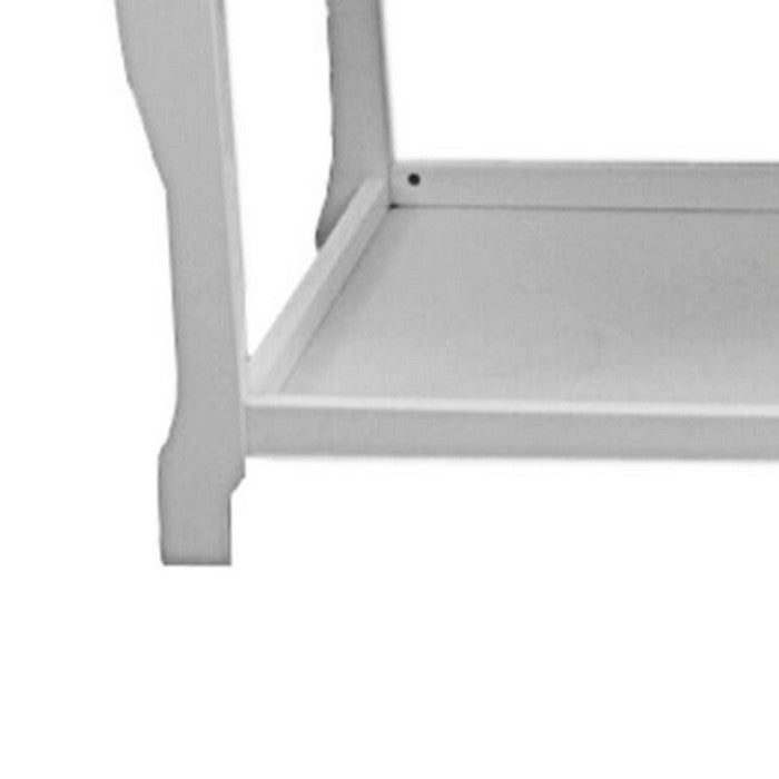 Wooden Changing Table with 1 Drawer and 2 Bottom Shelves, White