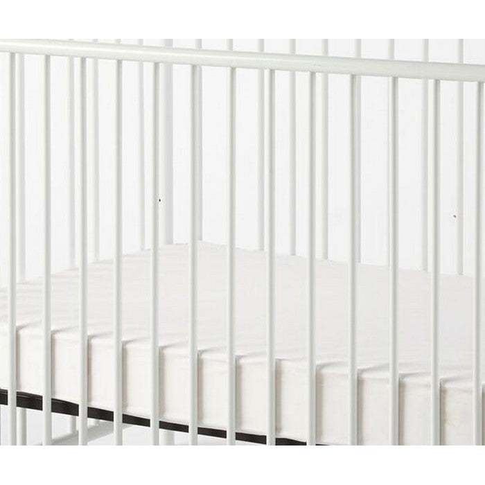 Metal 3 in 1 Full Size Twin Arched Crib with Grid Details, White