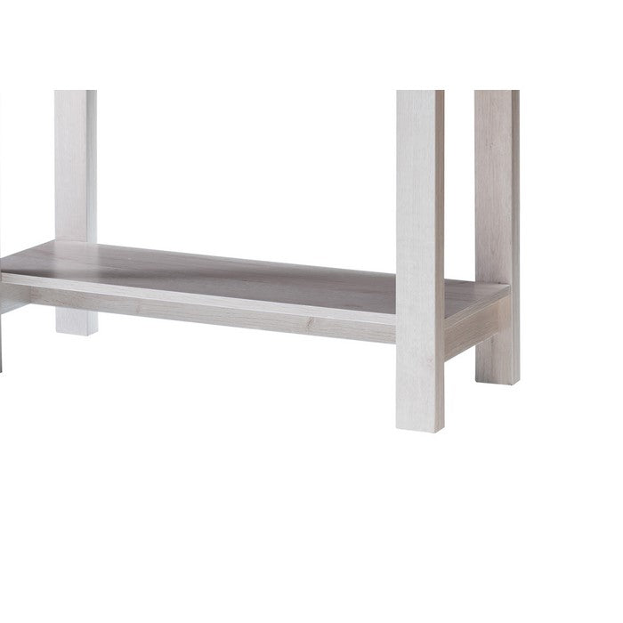 2 Drawer Wooden Console Table with Open Bottom Shelf, White