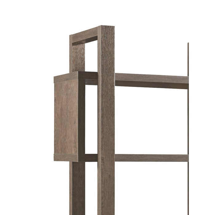 5 Shelf Open Design Wooden Bookcase with Zig Zag Design, Brown