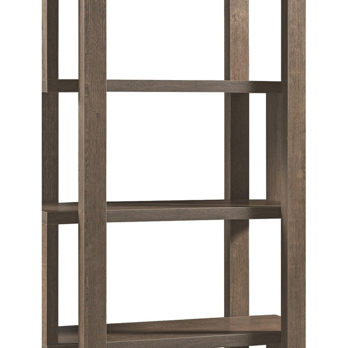 5 Shelf Open Design Wooden Bookcase with Zig Zag Design, Brown