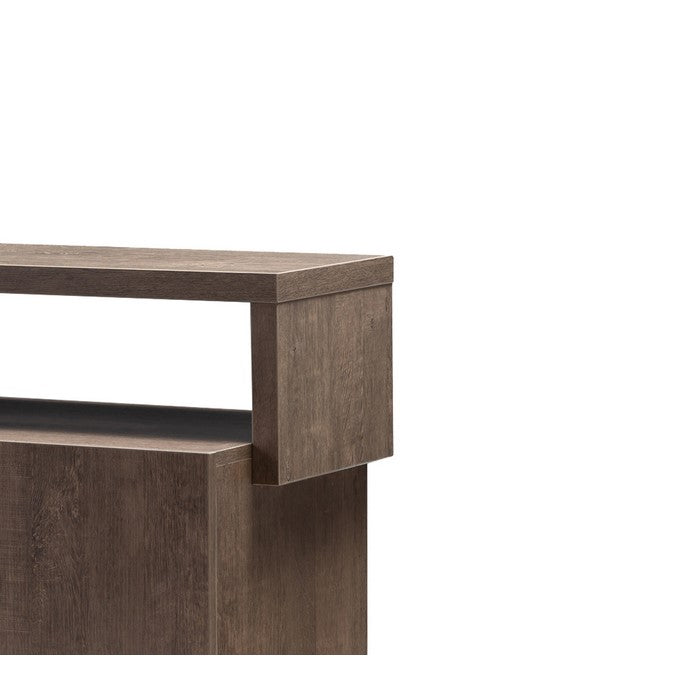 Modern TV Stand with 2 Open Shelves and Door Cabinet Storage, Brown
