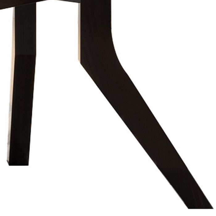 Rectangular Wooden Dining Table with Uniquely Carved Legs, Dark Brown