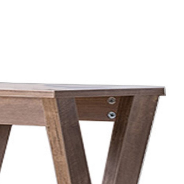 Wooden Plant Stand with Crossed Leg and Open Shelf, Small, Brown
