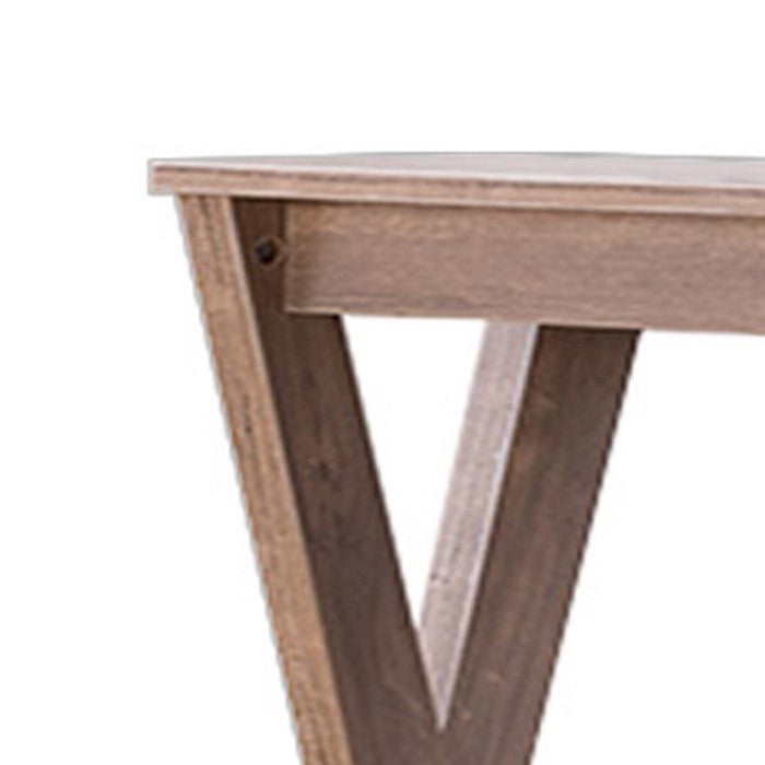 Wooden Plant Stand with Crossed Leg and Open Shelf, Small, Brown