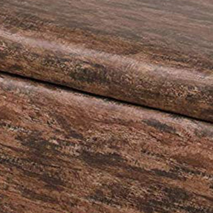 Leatherette Marble Pattern Wooden Ottoman with Hidden tray, Brown