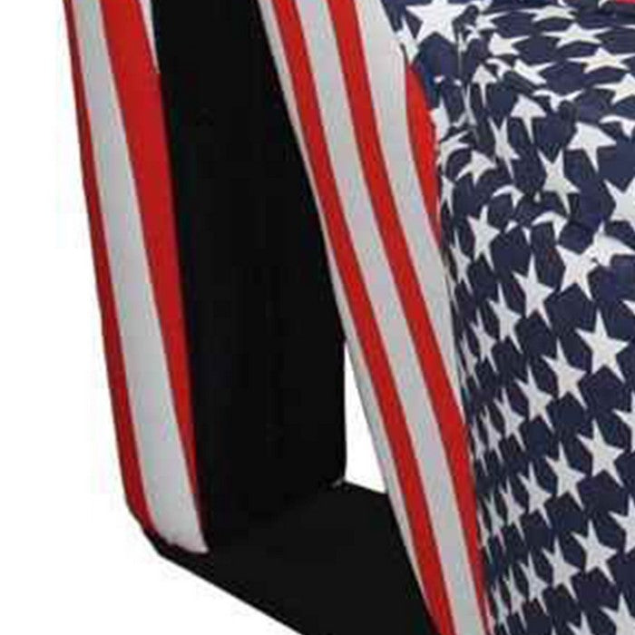 Flag Print High Heel Shaped Chair with Storage, Multicolor