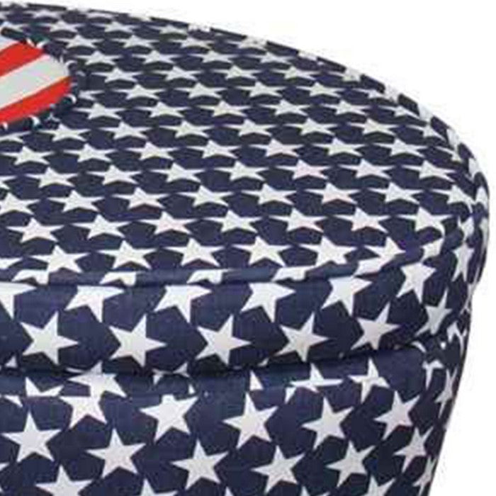 Flag Print High Heel Shaped Chair with Storage, Multicolor