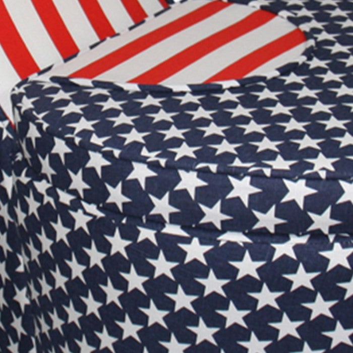 High Heel Shaped Chair with Storage and Flag Print, Multicolor