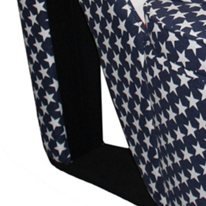 High Heel Shaped Chair with Storage and Flag Print, Multicolor