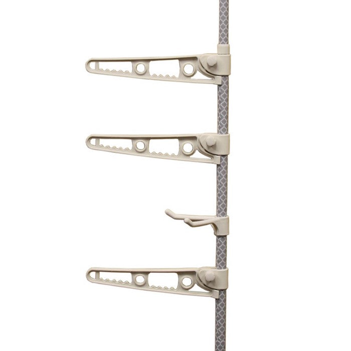 Free Standing Animal Print Laundry Pole, set of 2, Beige and Gray