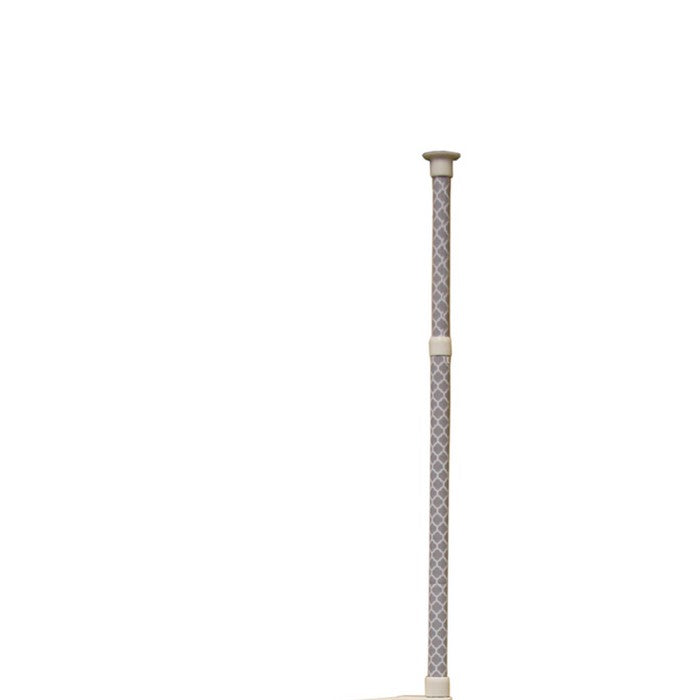 Free Standing Animal Print Laundry Pole, set of 2, Beige and Gray