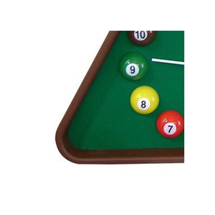 Pool Theme Triangular Shape Plastic Clock, Multicolor