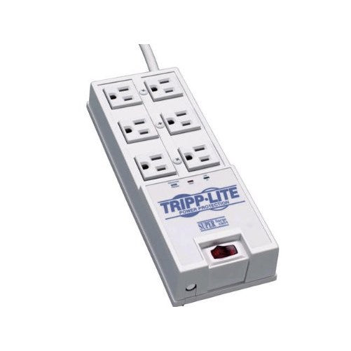 Tripp Lite 6 Outlet Surge Protector Power Strip, 6ft Cord, Right-Angle Plug, 50,000 INSURANCE (TR-6)