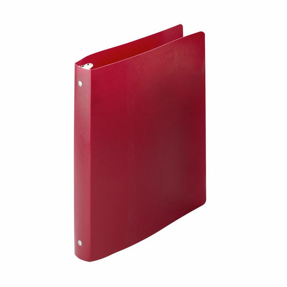 ACCO AccoHide Round Ring Binder, 8.5 x 11 Inches, 1 Inch Capacity, Semi-Rigid Cover, Executive Red (A7039719A)