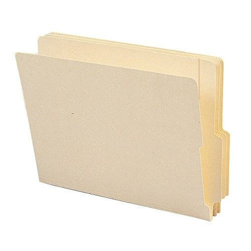 Smead End Tab File Folder, Shelf-Master Reinforced 4" High Tab 1-1/8" Up from Bottom, Letter Size, Manila, 100 per Box (24179)