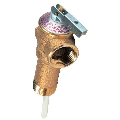 Camco 10493 3/4" Temperature and Pressure Relief Valve with 4" Epoxy-Coated Probe - Extended Shank