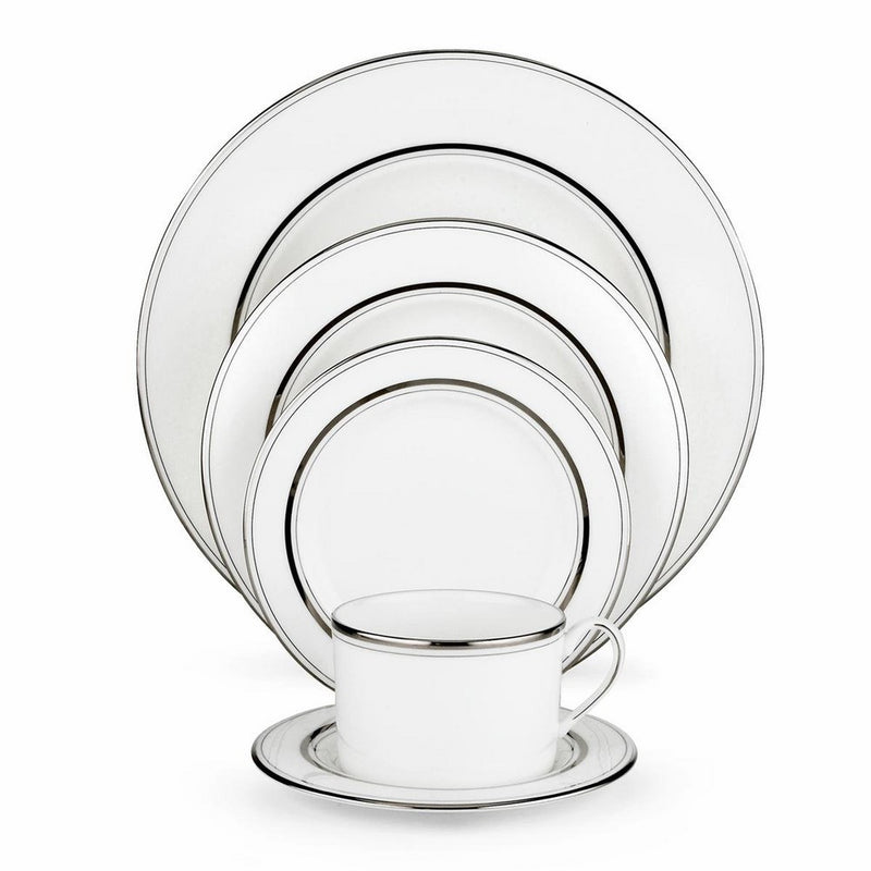 Kate Spade New York Library Lane Platinum Dinnerware 5 Piece Place Setting