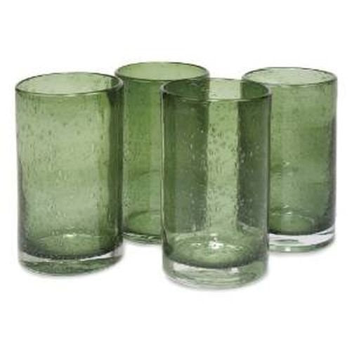 Artland Iris Hiball Glass, Set of 4, 17 oz, Sage