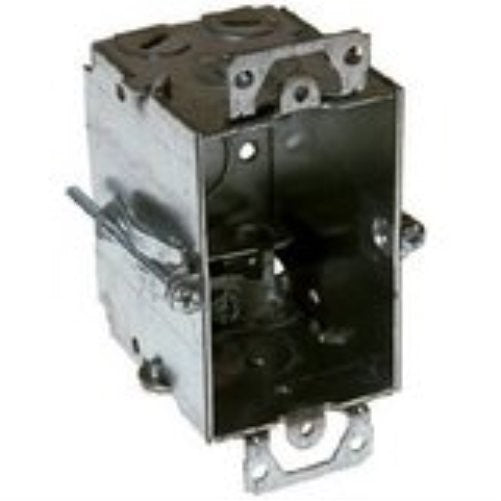 Hubbell-Raco 523 Old Work Griptite 2-1/2-Inch Deep Switch Electrical Box, Gangable with Plaster Ears, (4) MC/BX/Flex Cable Clamps, 3-Inch x 2-Inch