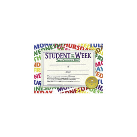 Hayes Student of the Week Certificate, 8-1/2 X 11 in, Paper, Pack of 30