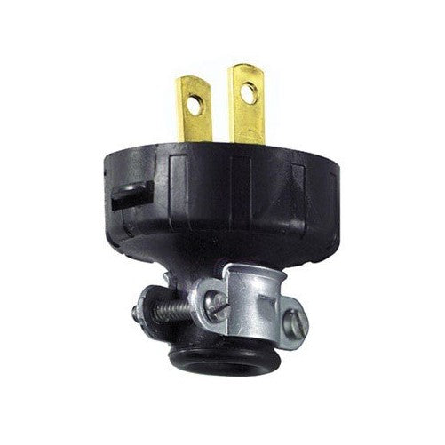 Leviton 48646 15 Amp, 125 Volt Plug, Non-Grounding plug, Black