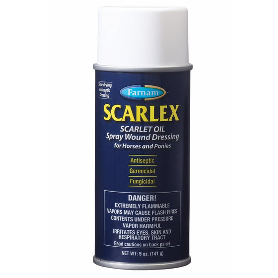 Farnam Scarlex Scarlte Oil Spray Wound Dressing for Horses and Ponies, 5 oz.