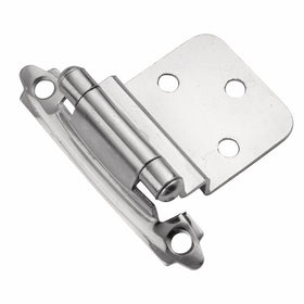 Hickory Hardware P143-26 3/8-Inch Offset Surface Self-Closing Hinge, Polished Chrome